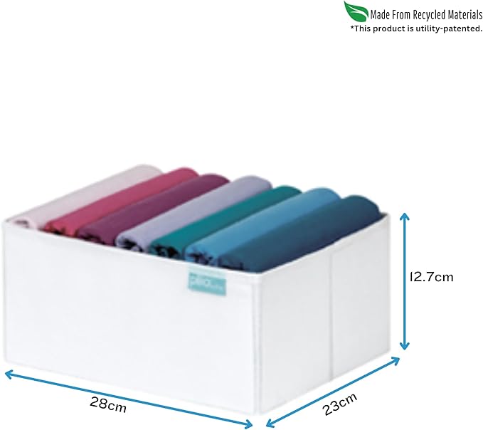 2 Pcs PLIIO Foldable Drawer Organizer, Closet Dresser Drawer Divider, Clothes Storage Box, Storage Bins, Wrinkle-Free Storage Solution for Home and Travel, Wardrobe Organizer and Clothes Folder