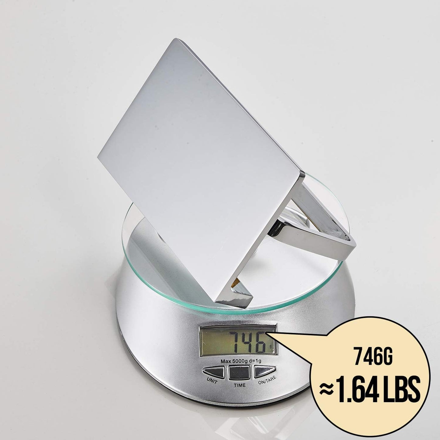 Toilet Paper Holder for Bathroom Solid Brass and Superior Hotel Style Tissue Roll Holder with Cell Phone Storage Polished Chrome Finish