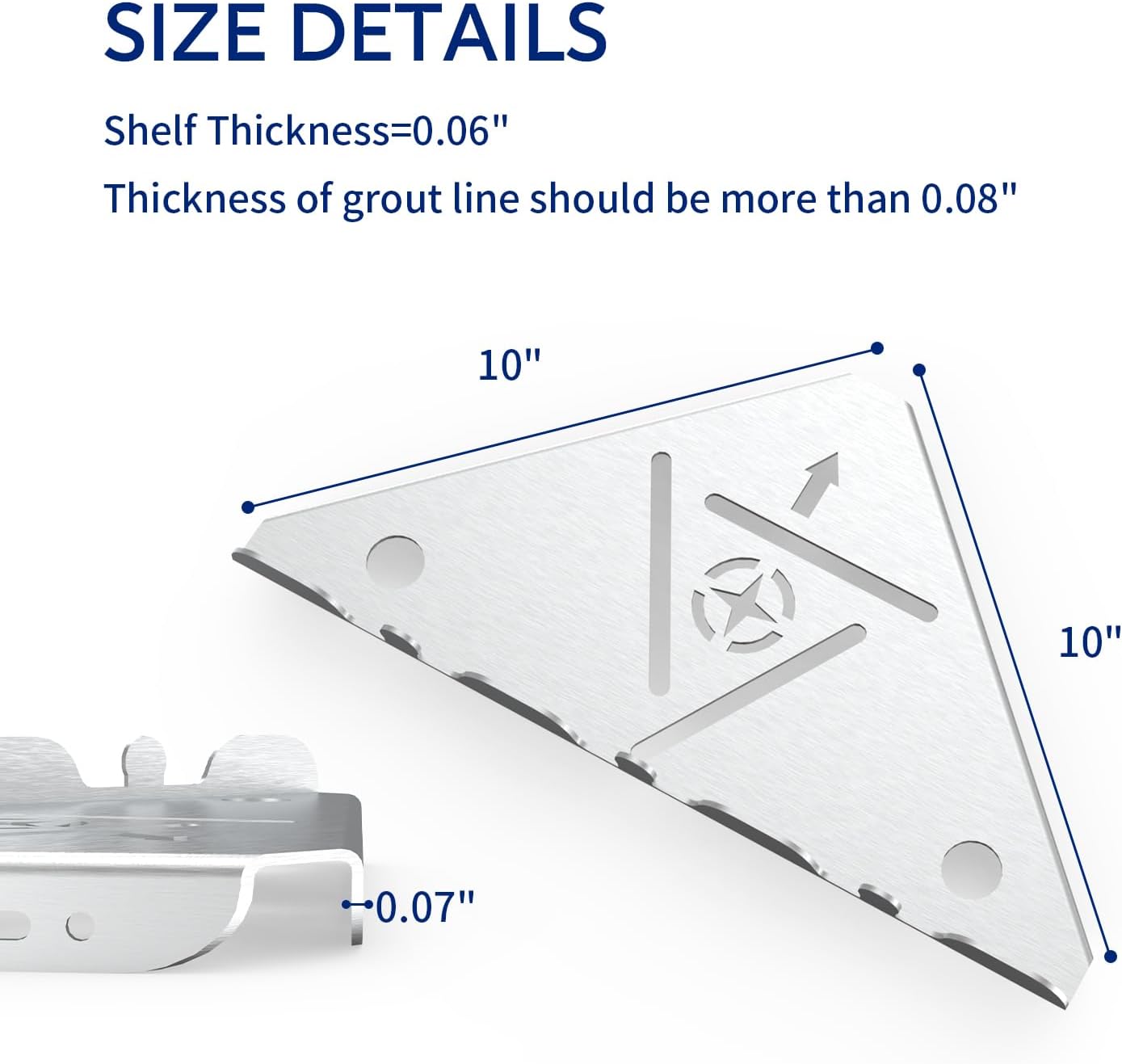 2 Pack Corner Shower Shelf, 10" 304 Stainless Steel Modern Corner Shower Shelf for Inside Shower, Heavy Duty Shower Caddy Organizer with Razor Hole, Drilling Installation (Brushed Nickel, 10")