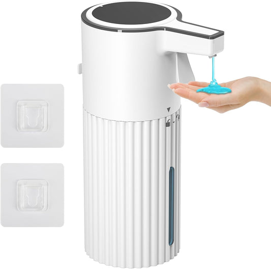 HOMELYLIFE Automatic Luquid Soap Dispenser,13.53oz/400ml Soap Dispenser Need AA*2 (don't include) with Long Press for Liquid Output Continuously, Hand Luquid Dispenser for Bathroom,Kitchen,Office,Home