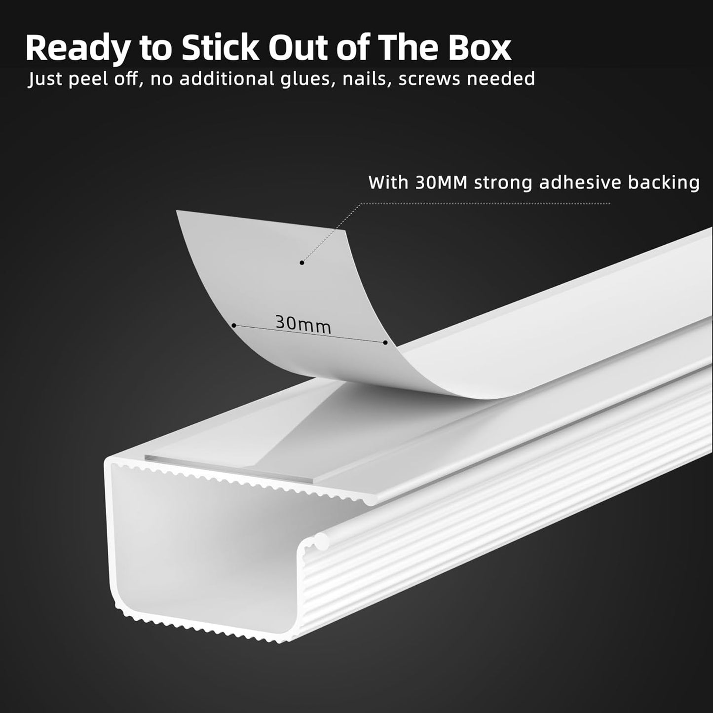 YECAYE 94.2 in Cable Management Under Desk,Easy Install Adhesive Mount Cord Hider,Cord Organizer,Wire Management,Wire Hider for Office Organization,Child & Pet Proof,White