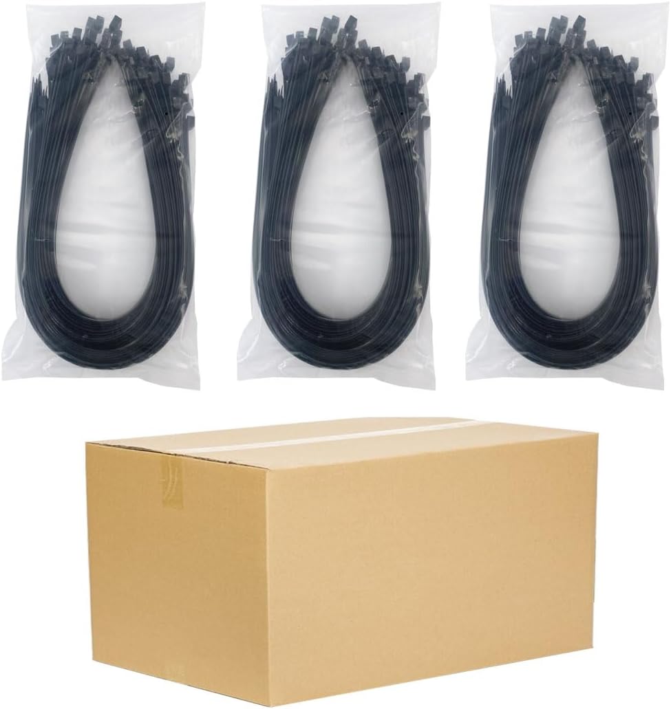 Case of 24 Packs,50/Pack,HS Extra Long Heavy Duty Zip Tie Straps Thick 0.35 Inch Plastic Duct Zip Ties Heavy Duty 200 Pounds,Black Large Zip Ties 36 Inch for HVAC,Travel,Packaging,Vessel
