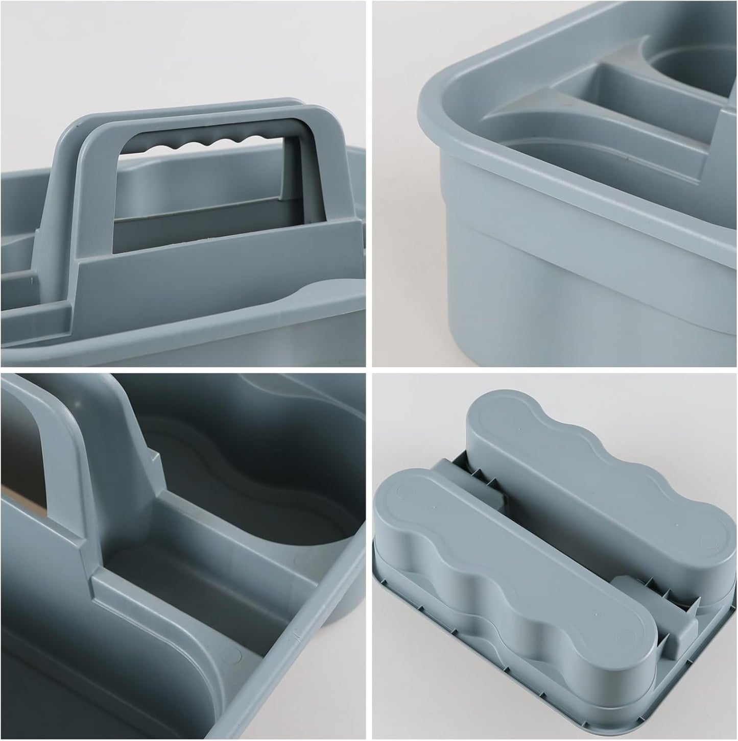 Ramddy 4 Packs Multipurpose Cleaning Storage Caddy with Handle, Commercial Househole Organizer Basket for Cleaning Supplies