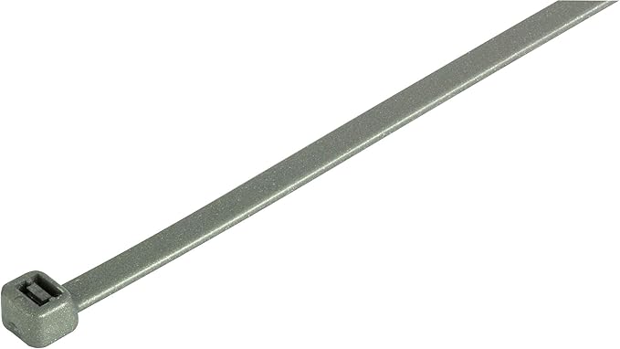 GTSE 8 Inch Silver/Gray Zip Ties, 100 Pack, 50lb Strength, UV Resistant Strong Nylon Grey Cable Ties, Self-Locking 8" Tie Wraps