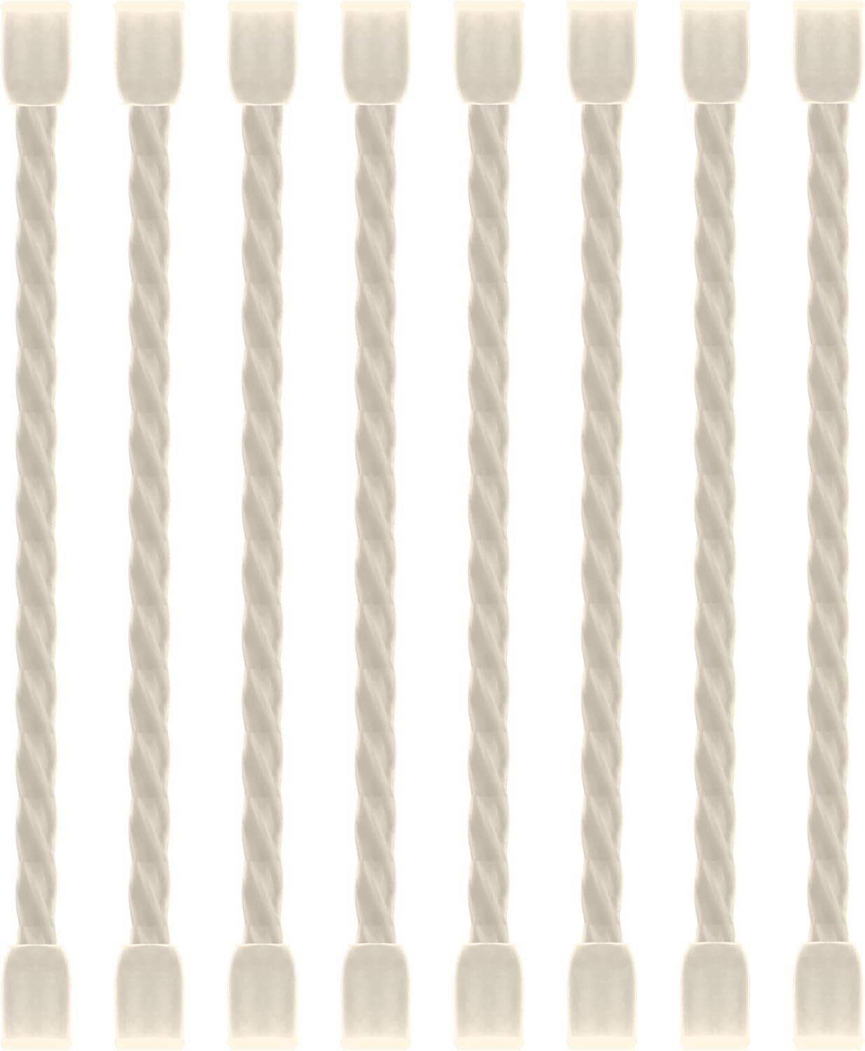 8PCS Silicone Cable Ties 4 Inch Reusable Twist Ties Steel-Core Cable Tie Straps Organizer All Purpose Bendable Cord Tie for Indoor Outdoor Bundling Holding Securing and Wrapping Cables (White)