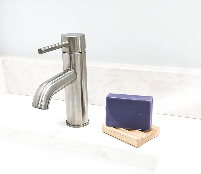 2 Pack Soap Dish, Draining Dish for Our Shampoo Bars & Conditioner Bars, 100% Natural Poplar Wood, No Chemical Varnish, Lacquer or Stain is Used, Handmade in The USA (Regular)