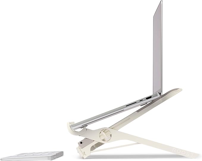 Roost V3 Plus - Ultra Portable and Adjustable Laptop Stand - Quick-Release Height Adjustment, 5 to 14 inch Screen Lift, Patented Rigid Folding Structure and Self-Adjustings Laptop Grips | Dune Color
