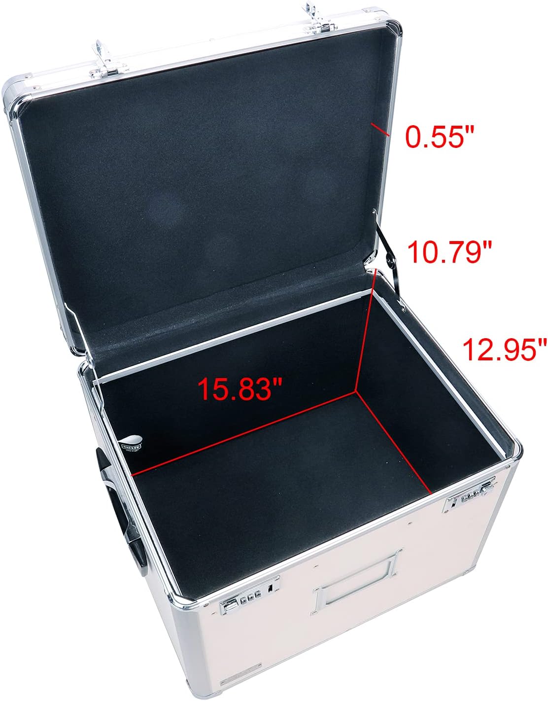 Vaultz Locking File Storage Chest, Two-Handled, Letter/Legal File Storage, 17 1/2 W x 14 D x 12 1/2 H Inches, White (VZ00169)