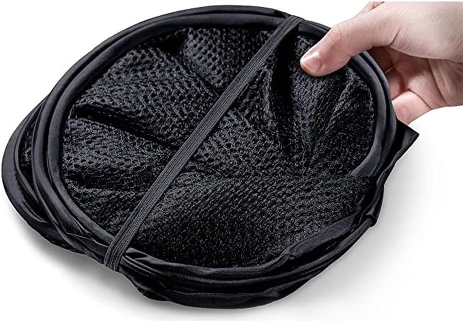 2 Pack Foldable Mesh Popup Laundry Hamper,Laundry Basket Easy to Open and Fold for Dorm,Travel, College Dorms, and More (Black and blue)…