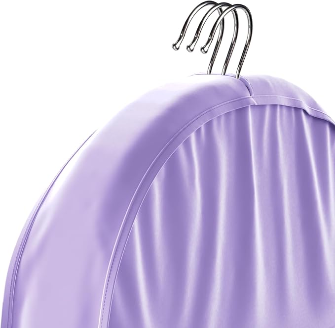 Univivi 12 Inch Satin Garment Shoulder Covers for Clothes (Set of 4) Breathable Shoulder Garment Dust Cover Closet Suit Protects for Suit, Coats, Jackets - Iris