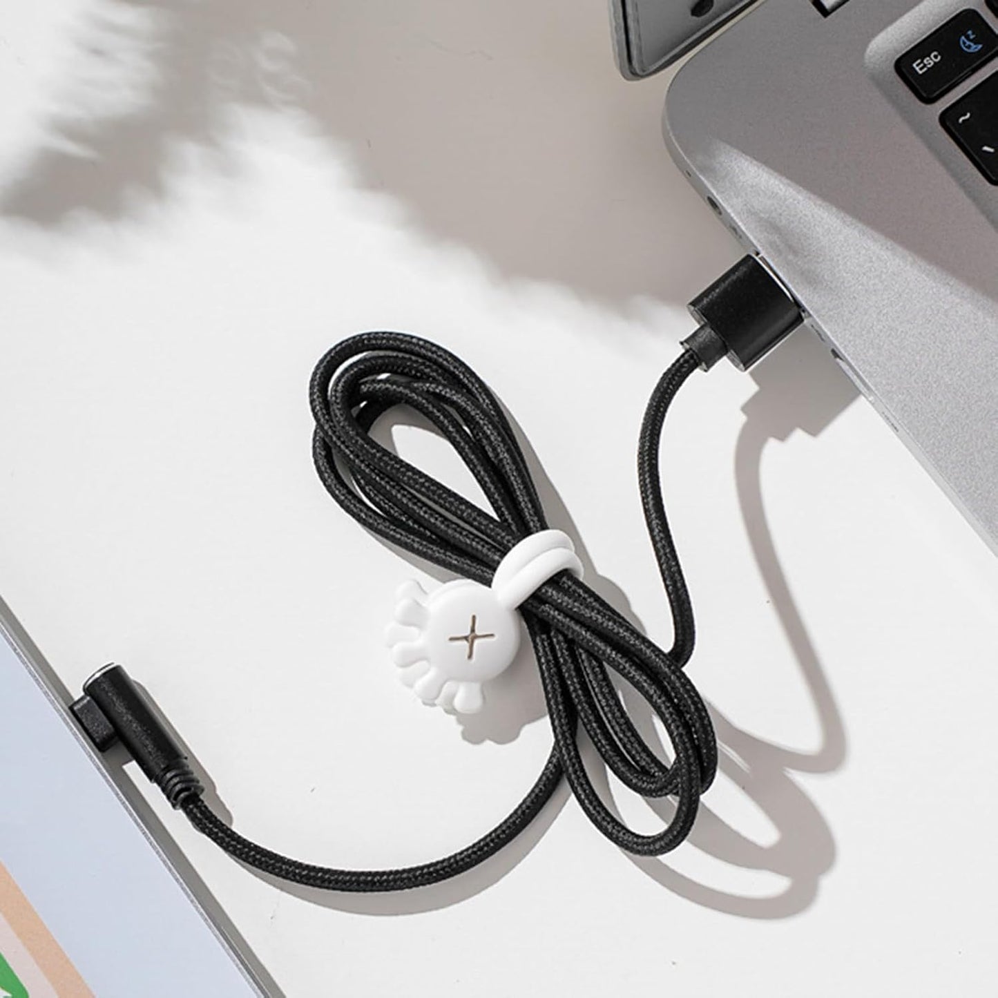 10Pcs Cable Ties Clips Cord Organiser Clip Reusable Silicone Organisers Bookmarks Fridge Magnet