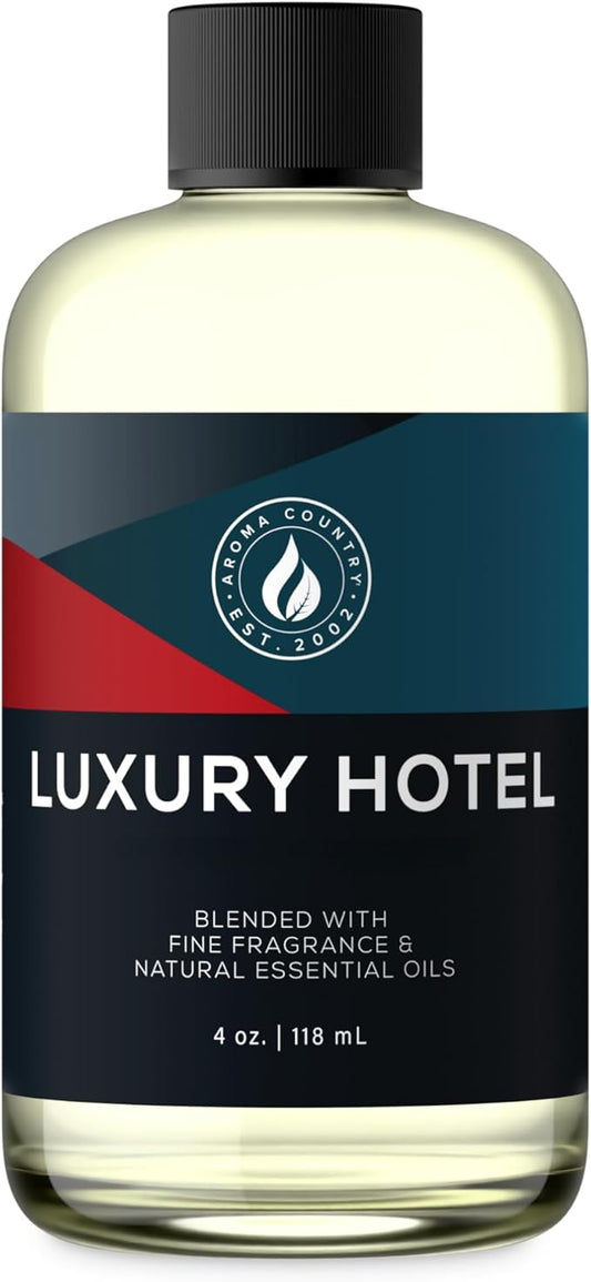 Aroma Country Ritzy Luxury Hotel Diffuser Oil - Luxury Hotel Scent for Diffuser & Air Fresheners - Essential Oil Diffuser Refill, Home Fragrance Collection with Gardenia & Amber (4 Fl. Oz)
