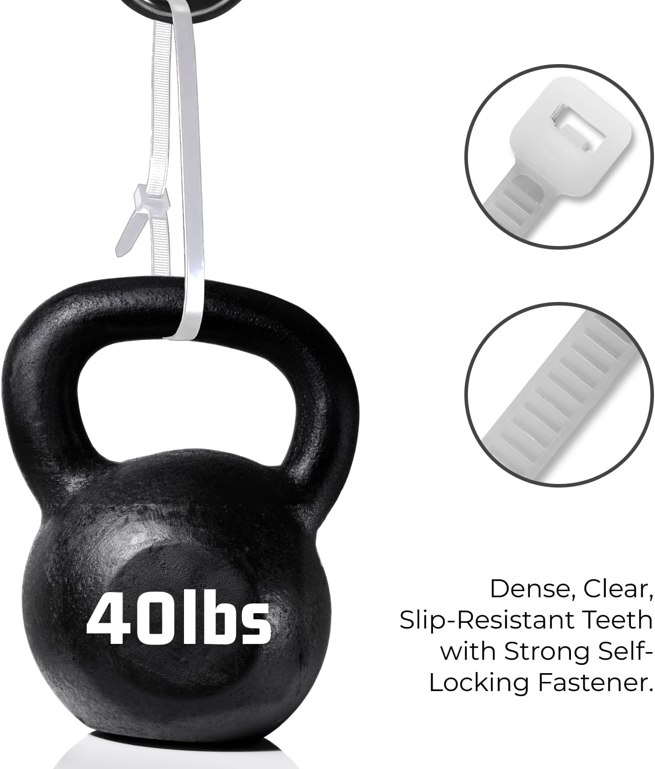 Bolt Dropper 8 Inch 1000 White Zip Cable Ties 40lbs Tensile Strength - Secure Projects with Confidence: Heavy Duty, Self-Lock Premium Nylon Cable Wire Ties for Indoor Outdoor Use