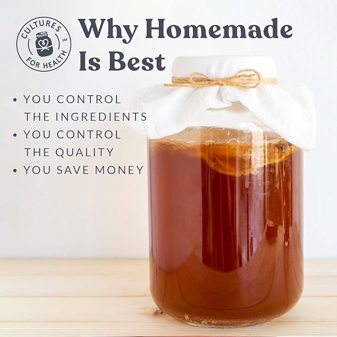 Cultures for Health Continuous Kombucha Brewing Jar with Spigot | 5 Liter Glass Jar with Spout for DIY Fermentation | Long Term Kombucha SCOBY Hotel Jar | Daily Kombucha Tea Probiotic Drink Dispenser