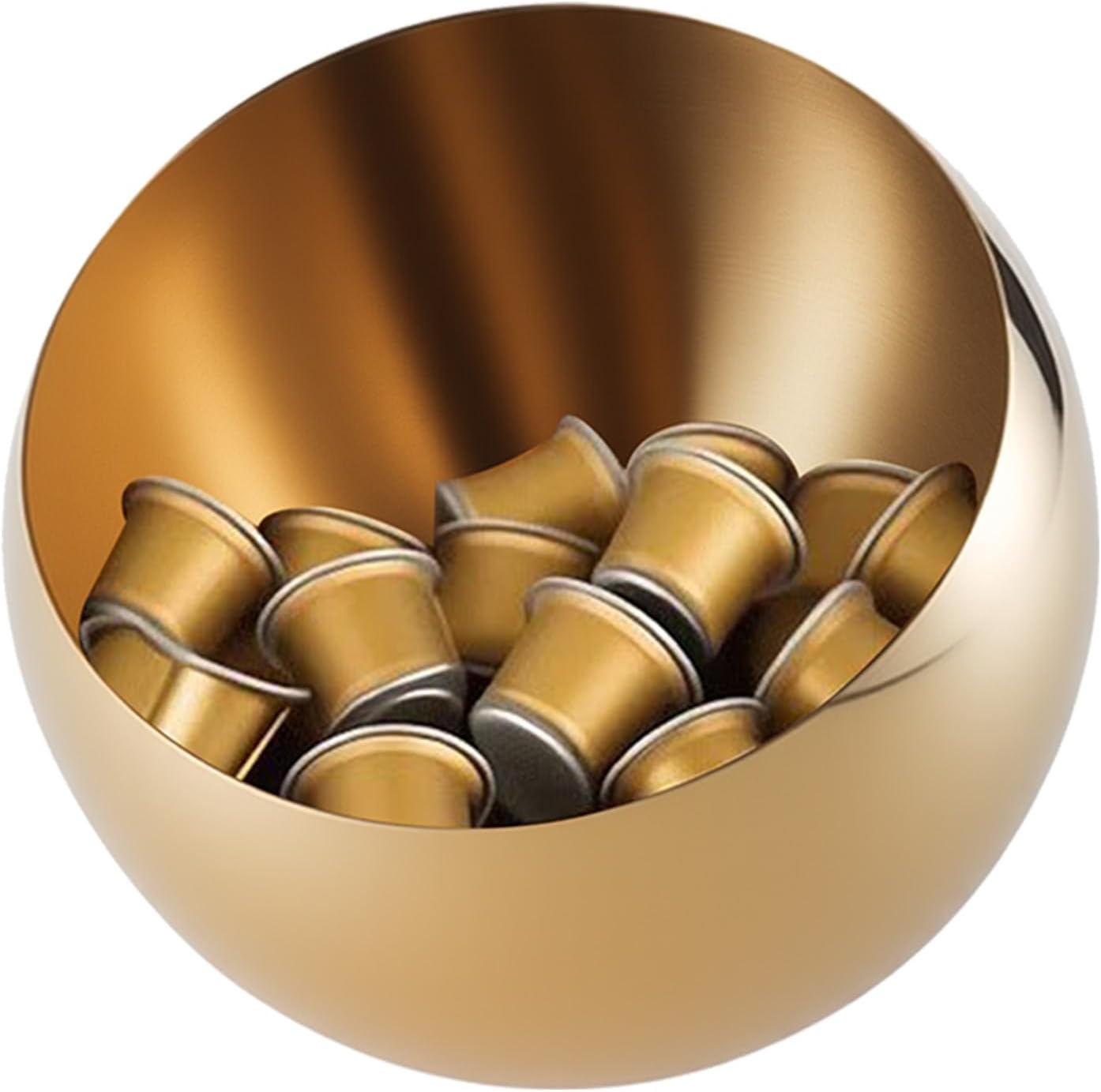 Large Capacity Coffee Pod Holder – Stainless Steel Pod Organizer and Holder | Stylish Coffee Bar Accessories & Countertop Storage (Gold, L)