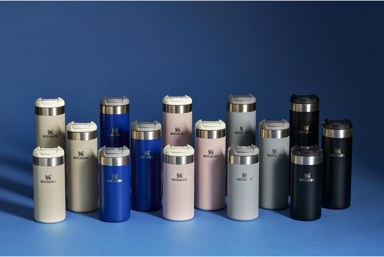 Stanley AeroLight Transit Bottle 20 oz | Locking Drink Through Lid | Leak Resistant Water Bottle or Coffee Travel Mug | Lightweight Insulated Stainless Steel | BPA-Free | Shale