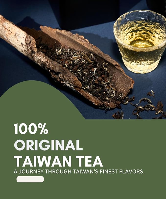 EZR Leaf Tea Sampler Gift Box – 22 Pyramid Tea Bags with Taiwan Black, Osmanthus Oolong, Chamomile Oolong, Berry Black, Four Seasons Green – Flavored Assorted Tea Set for Gifting & Tasting