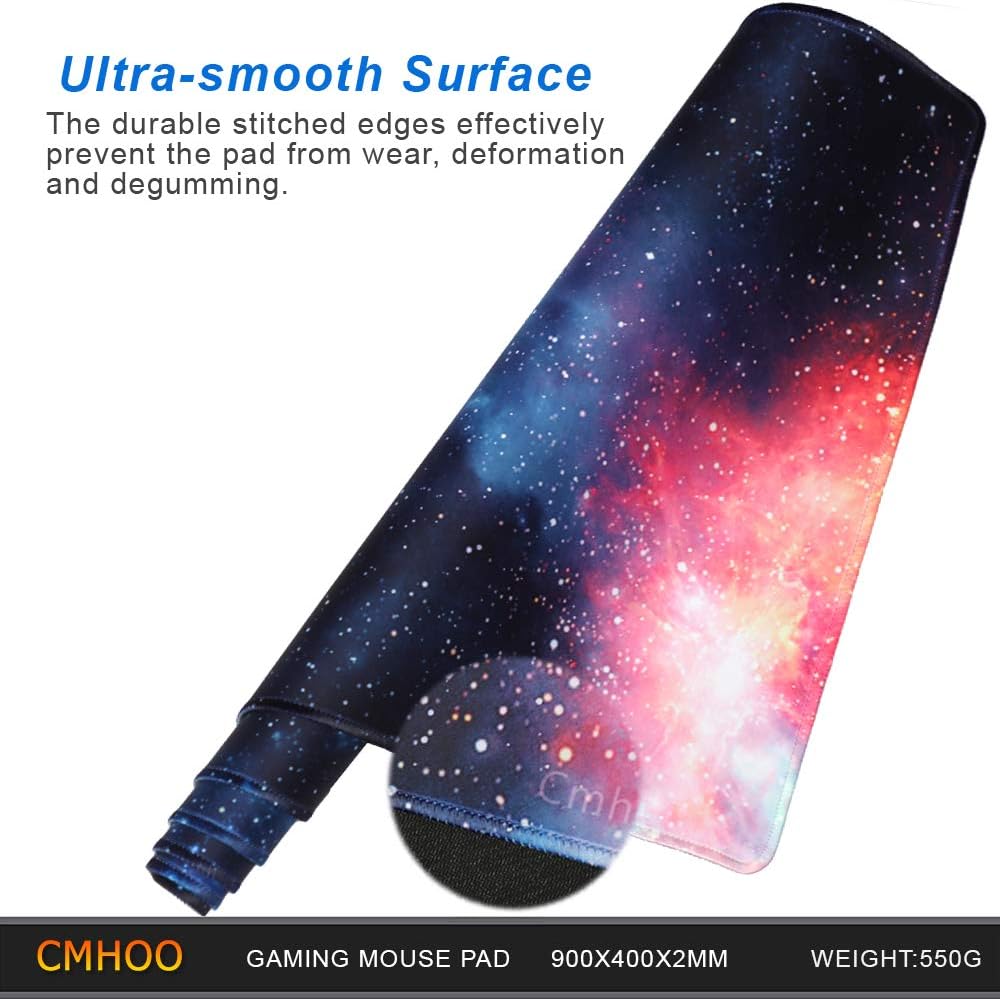 XXL Professional Large Mouse Pad & Computer Game Mouse Mat (35.4x15.7x0.1IN, 90x40 sky002)