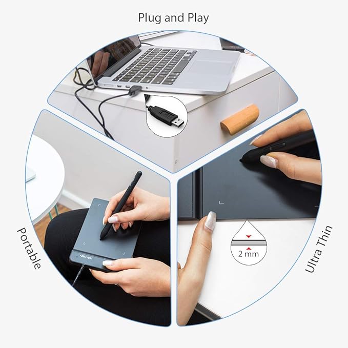 Drawing Tablet XPPen G430S OSU, Graphic Drawing Tablet with 8192 Levels Pressure Battery-Free Stylus, 4 x 3 inch Ultrathin, for OSU Game, Online Teaching Compatible with Window/Mac Black