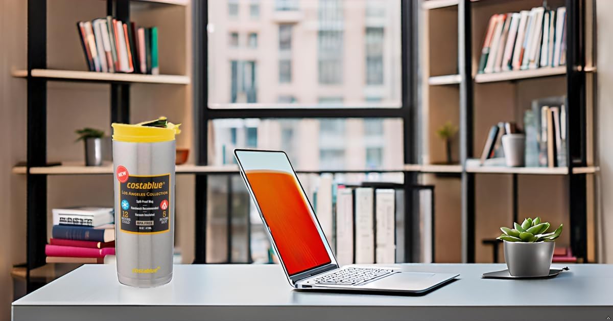 Travel Coffee Mug - 16 Oz. Stainless Steel Insulated Coffee Mug, Leak Proof Tumbler w/Dishwasher Safe Lid, Double Wall Travel Coffee Cup, Reusable Insulated Tumbler for Hot & Cold Beverages…