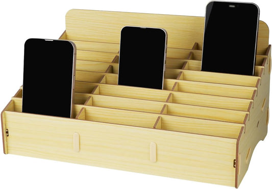 HengTianMei 24 Grid Cell Phone Organizes Storage Box for Office School Classroom