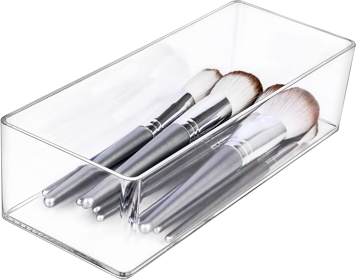 JessLab Acrylic Organizers, Bathroom Organizer for Drawer, Cosmetic Display Cases for Vanity, Countertop, Desk, Kitchen, and Makeup Storage, 1-Section