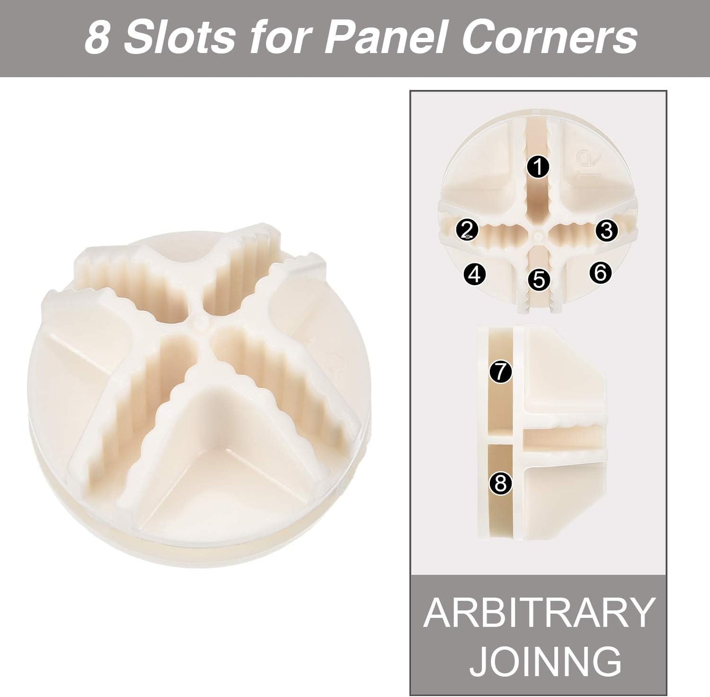 32 Pieces Cube Connectors Plastic Storage Wire Cube Organizer ABS Connectors for Modular Closet Storage Organizer and Wire Shelf (White)