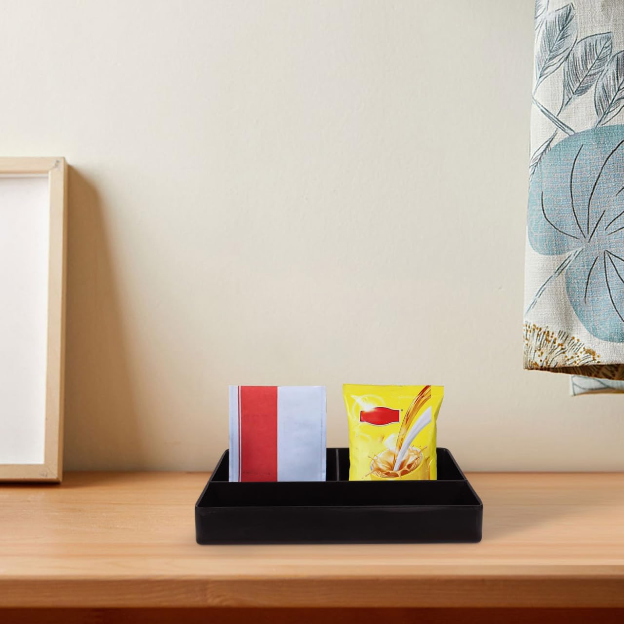 Tofficu Coffee Station Organizer for Countertop, Coffee Bar Accessories and Organizer, Mind Reader Coffee Organizer, 10-Compartment Condiment Organizer for Home Office Breakroom Cup Sugar Tea Pod