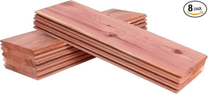 Homode Cedar Closet Liner Planks, Set of 8 Drawer Liners, Tongue and Groove, Aromatic Cedar Wood Panels for Clothes Storage, 11.5 x 4 x 0.4 Inches