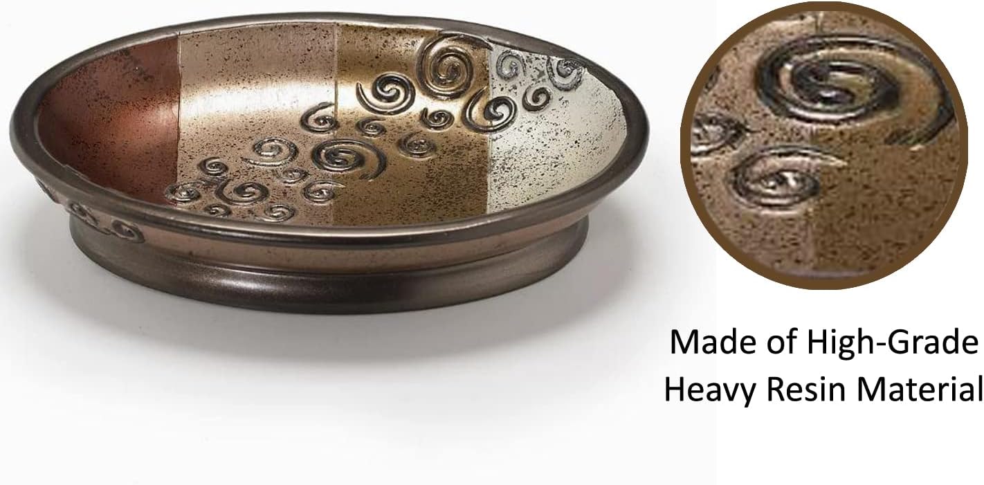 Zahari Home 4pc Miramar Bathroom Accessories Sets Lotion Pump, Tumbler, Tooth Brush Holder and Soap Dish Unique Design Multi Color Bathroom Set