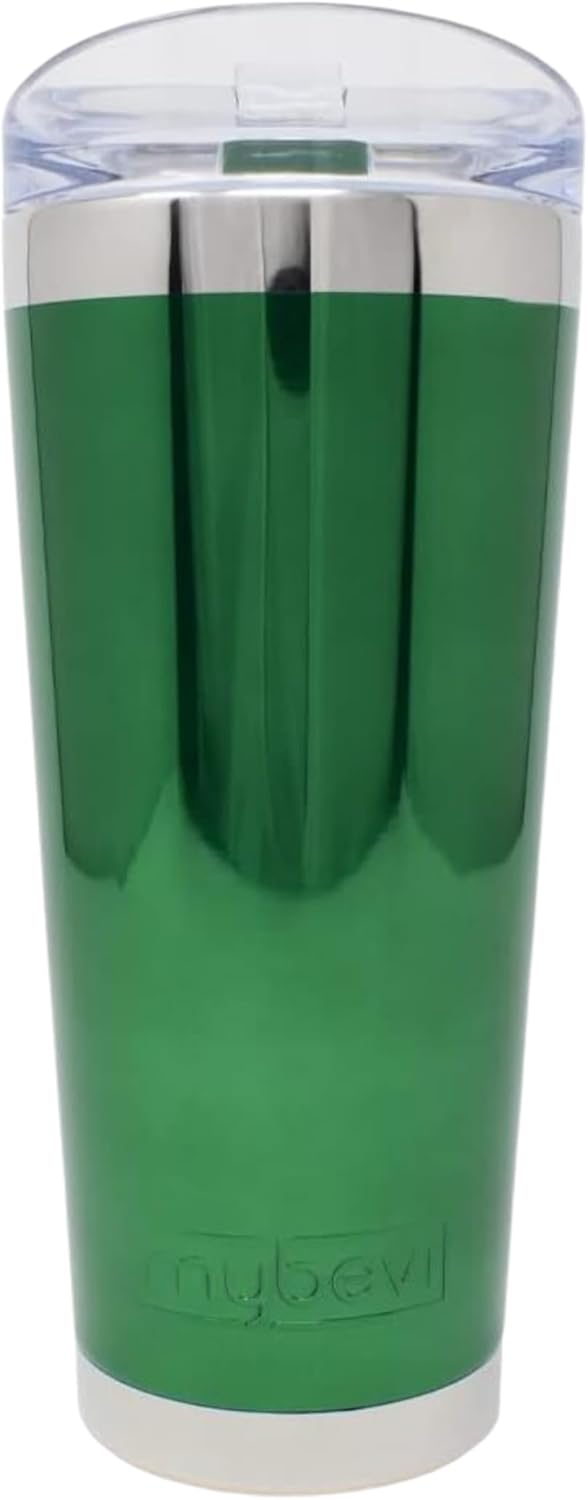 Classic Premium Stainless Steel Tumbler with 12-Hour Temperature Control, Tritan Lid, and BPA-Free Construction | Green Mirror, 26 oz