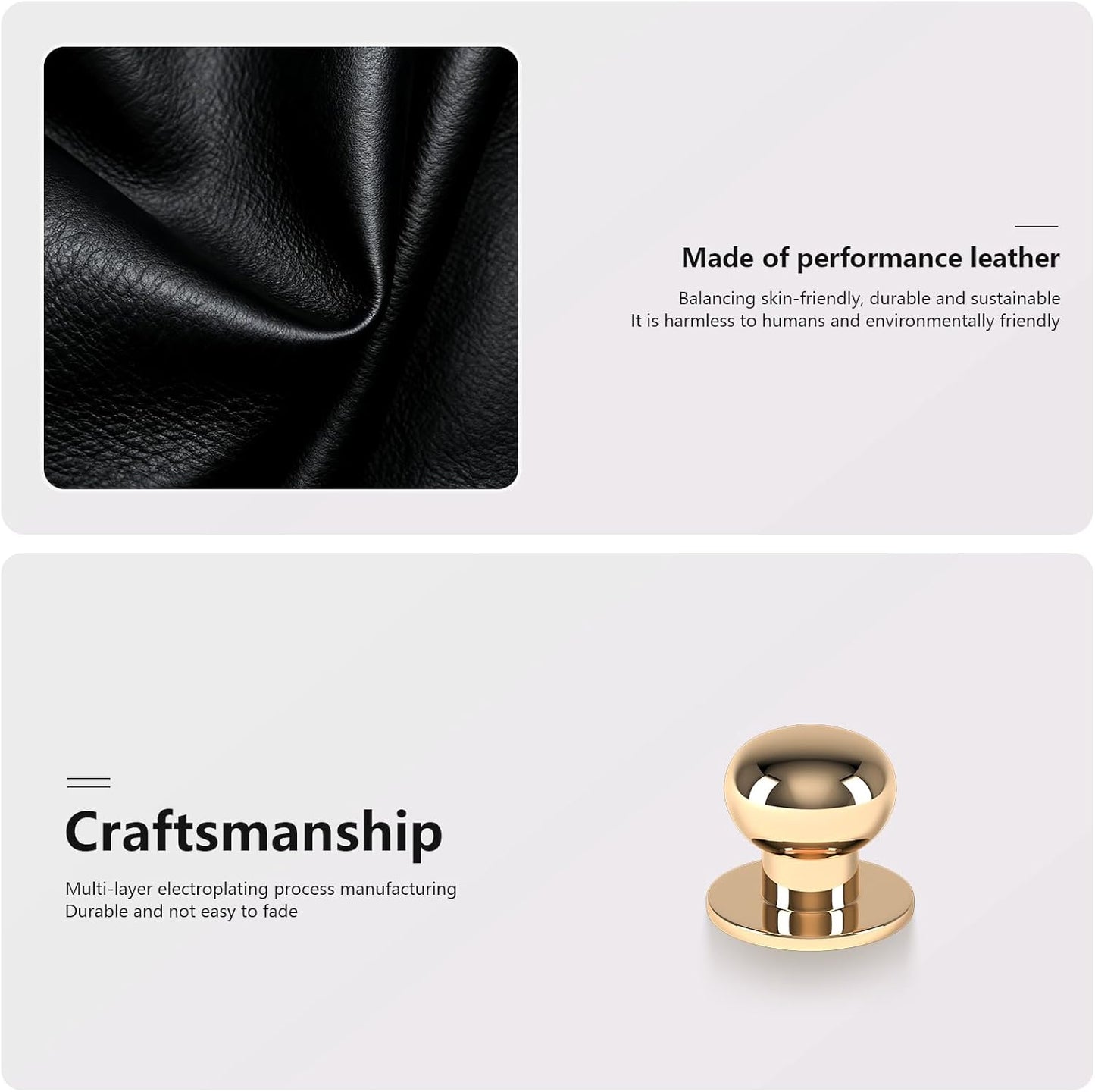 Desk Accessories,Black Vegan Leather Desk Organizers with 1 Draw & Tray,Remote Control Holder with Gold-Tone Metal Accents Knob for End Tables,Bedside Table,Bedroom