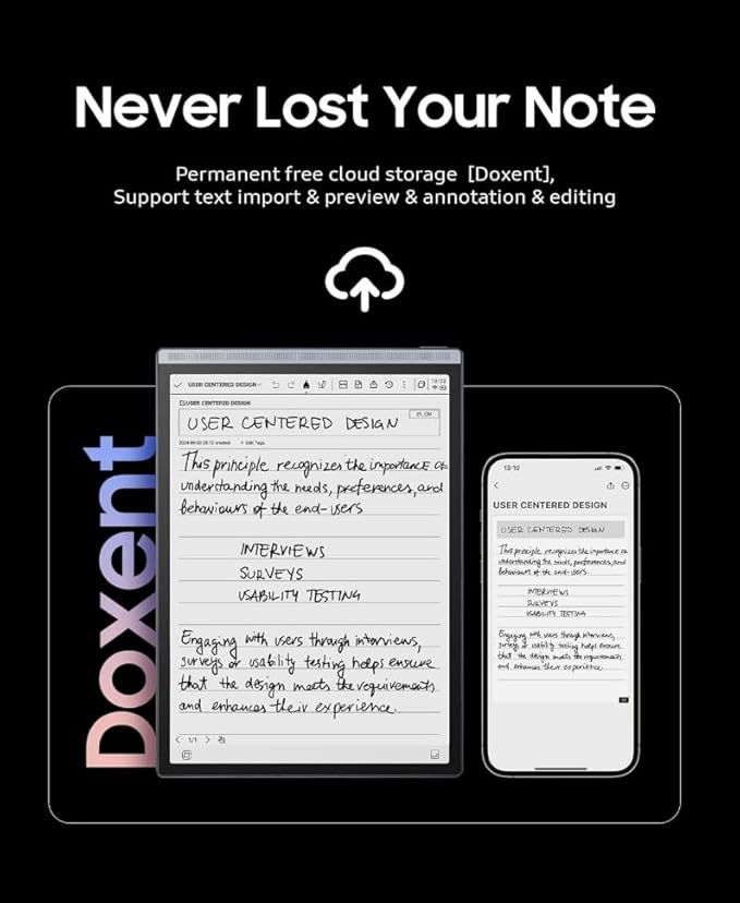 iFLYTEK AINOTE Air 2 Bundle with Black Folio Case, 8.2-inch AI Paper Tablet Writing Tablet, Digital Notebook with Pen, Voice-to-Text Transcription, Multi-Languages Chatgpt Support