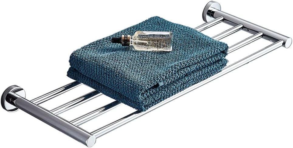 2-Tier Hotel Towel Racks for Bathroom, Wall Mounted Towel Shelf, 30 Inch Bathroom Towel Rack, Polished Chrome