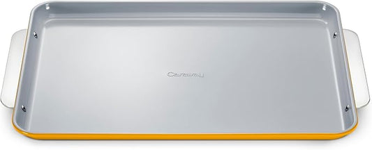 Caraway Non-Stick Ceramic Baking Sheet - Naturally Slick Ceramic Coating - Non-Toxic, PTFE & PFOA Free - Perfect for Baking, Roasting, and More - Large (18" x 13") - Marigold