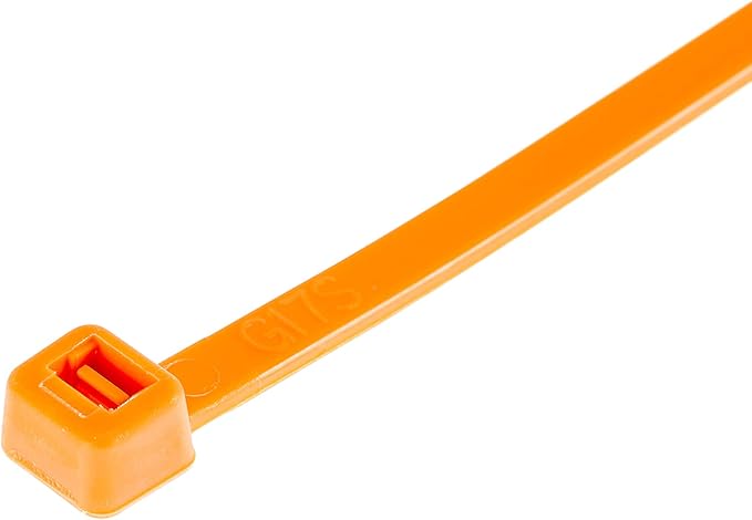 GTSE 8 Inch Orange Zip Ties, 100 Pack, 50lb Strength, UV Resistant Strong Nylon Cable Ties, Self-Locking 8" Tie Wraps