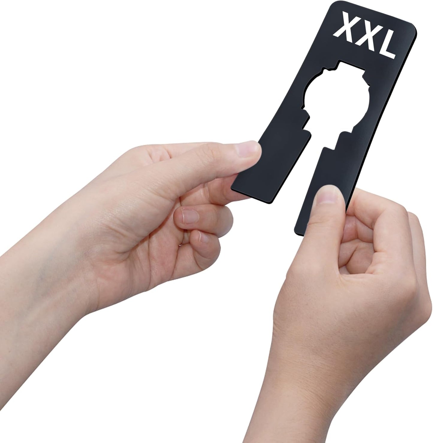 Vantasii 40 Pack Rectangular Black Plastic Clothing Size Closet Rack Dividers Hangers, Preprinted in 8 Sizes XXS, XS, S, M, L, XL, XXL, XXXL (2.5”x 5”, Inner Diameter 1.38”)