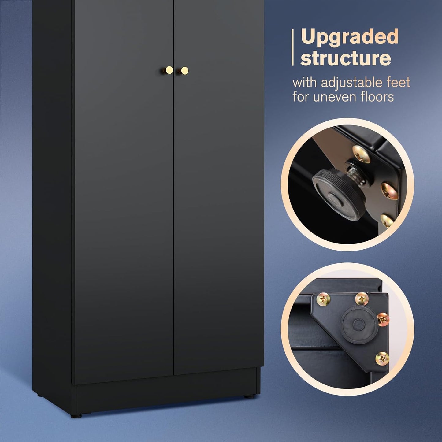 72" Tall Steel Garage Storage Cabinet with 2 Doors and 4 Adjustable Shelves, Metal File Cabinet,Tool Cabinets for Office,Home,Office,Garage,School,Shop, Required-Assembly