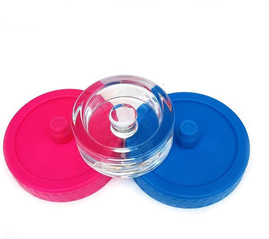 1Pack Fermentation Weight +2Waterless Airlock lids - for Fermenting Sauerkraut, Pickles, Kimchi in Wide Mouth Mason Jars (1)