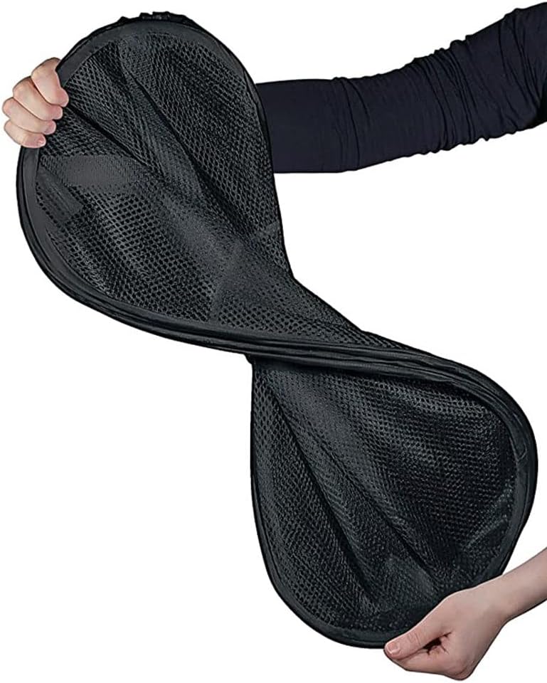 2 Pack Foldable Mesh Popup Laundry Hamper,Laundry Basket Easy to Open and Fold for Dorm,Travel, College Dorms, and More (Black and blue)…