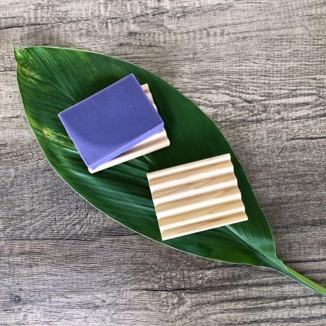 2 Pack Soap Dish, Draining Dish for Our Shampoo Bars & Conditioner Bars, 100% Natural Poplar Wood, No Chemical Varnish, Lacquer or Stain is Used, Handmade in The USA (Regular)