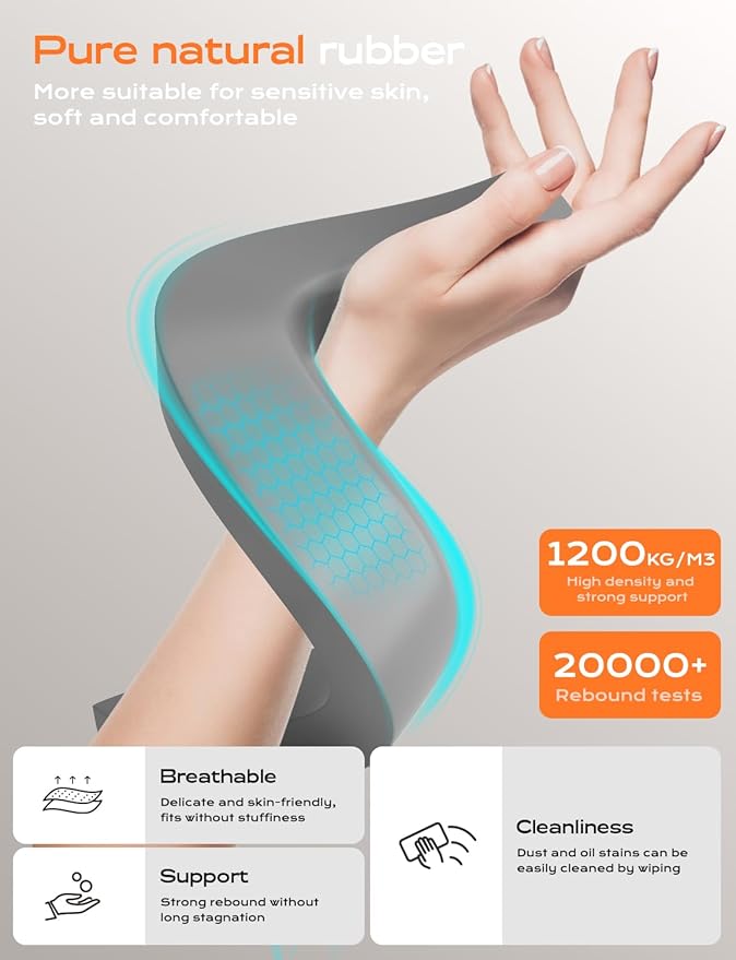 Laptop Stand for Desk, Laptop Stand with Wrist Support, Ergonomic Detachable Laptop Riser, Mount, Riser Holder Notebook Stand for MacBook Air Pro, HP, Dell, XPS, HP (10-17") Laptops - Silver