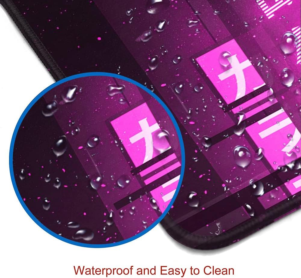 Gaming Mouse Pad, Large Anime Mouse Pads for Desk, Non-Slip Rubber Base Mousepad, Keyboard Mouse Mat Desk Pad with Stitched Edges, 31.5x11.8 inch