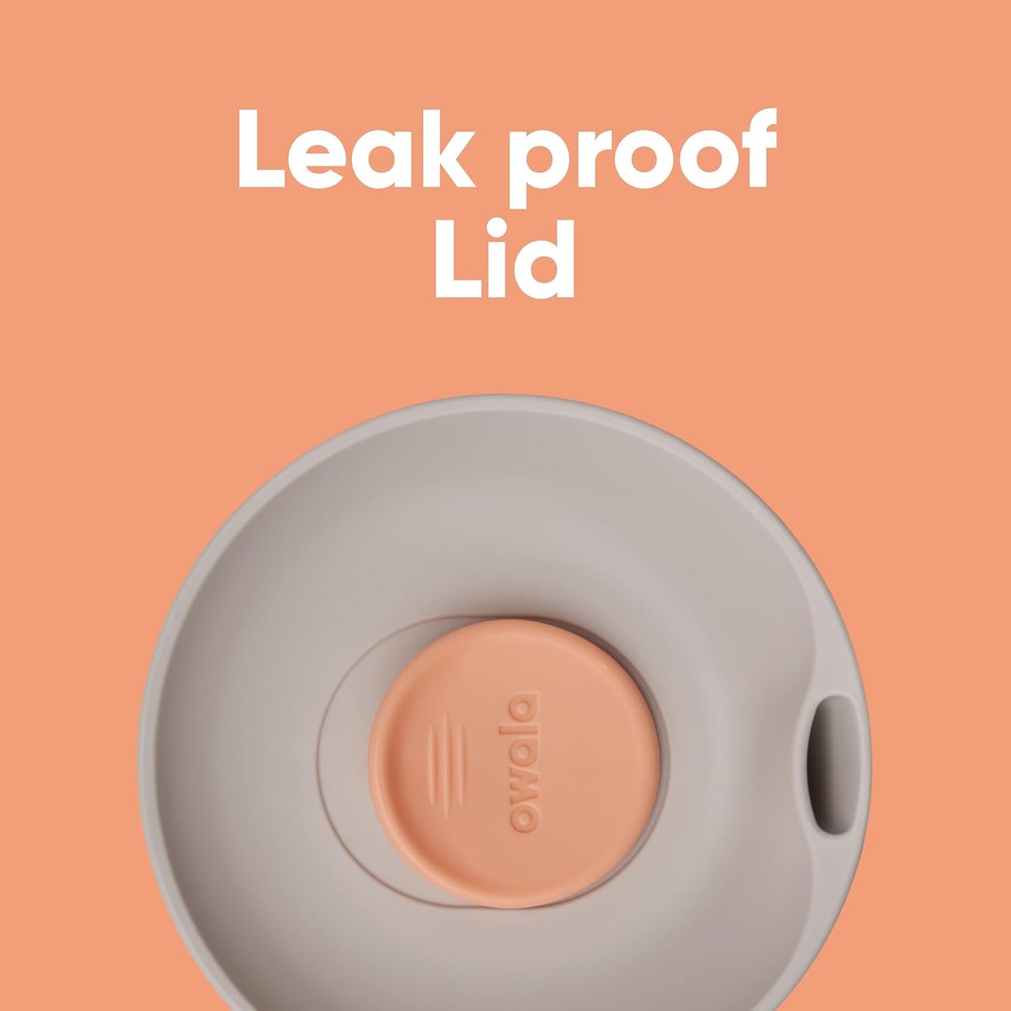 Owala SmoothSip Slider Insulated Stainless Steel Coffee Tumbler, Reusable Iced Coffee Cup, Hot Coffee Travel Mug, BPA Free 20 oz, Grey/Blue (Beachy Breeze)