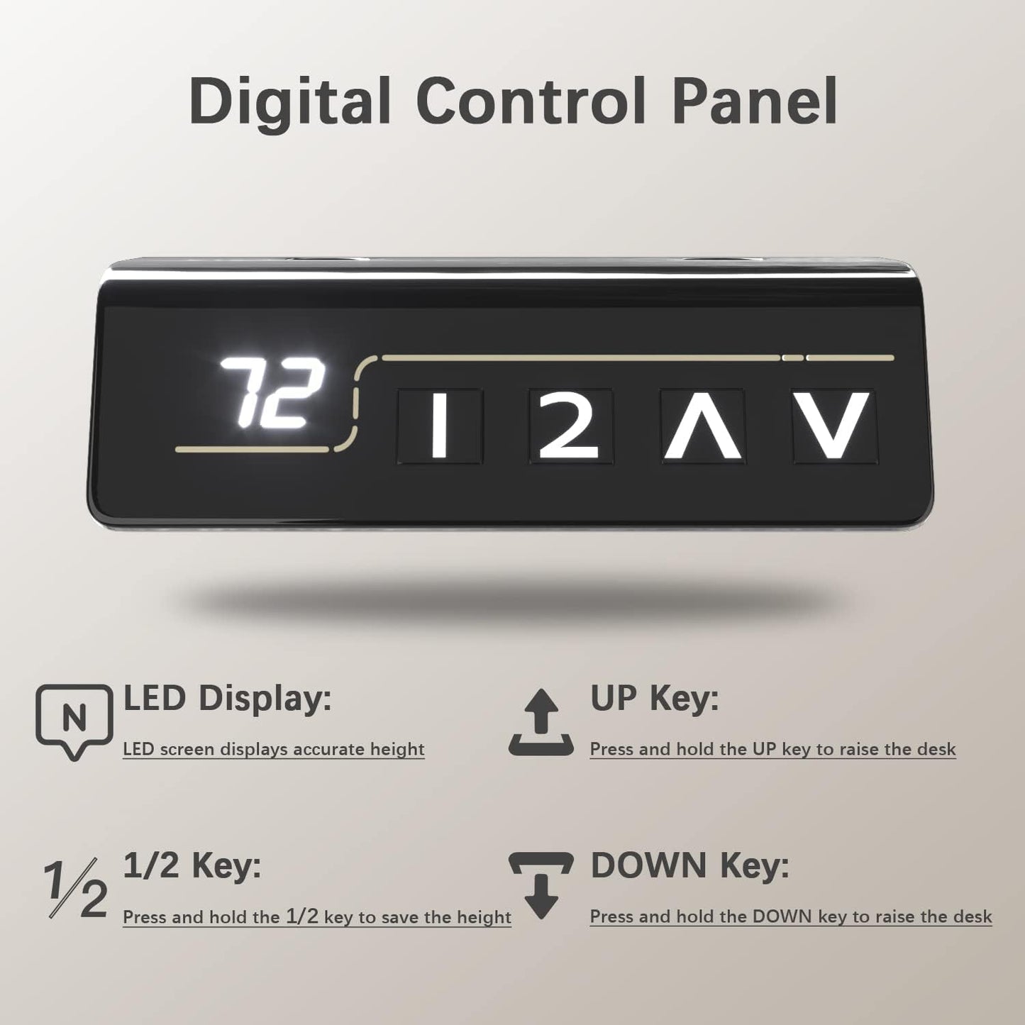 Furmax Electric Height Adjustable Standing Desk Large 55 x 24 Inches Sit Stand up Desk Home Office Computer Desk Memory Preset with T-Shaped Metal Bracket, Light Wood