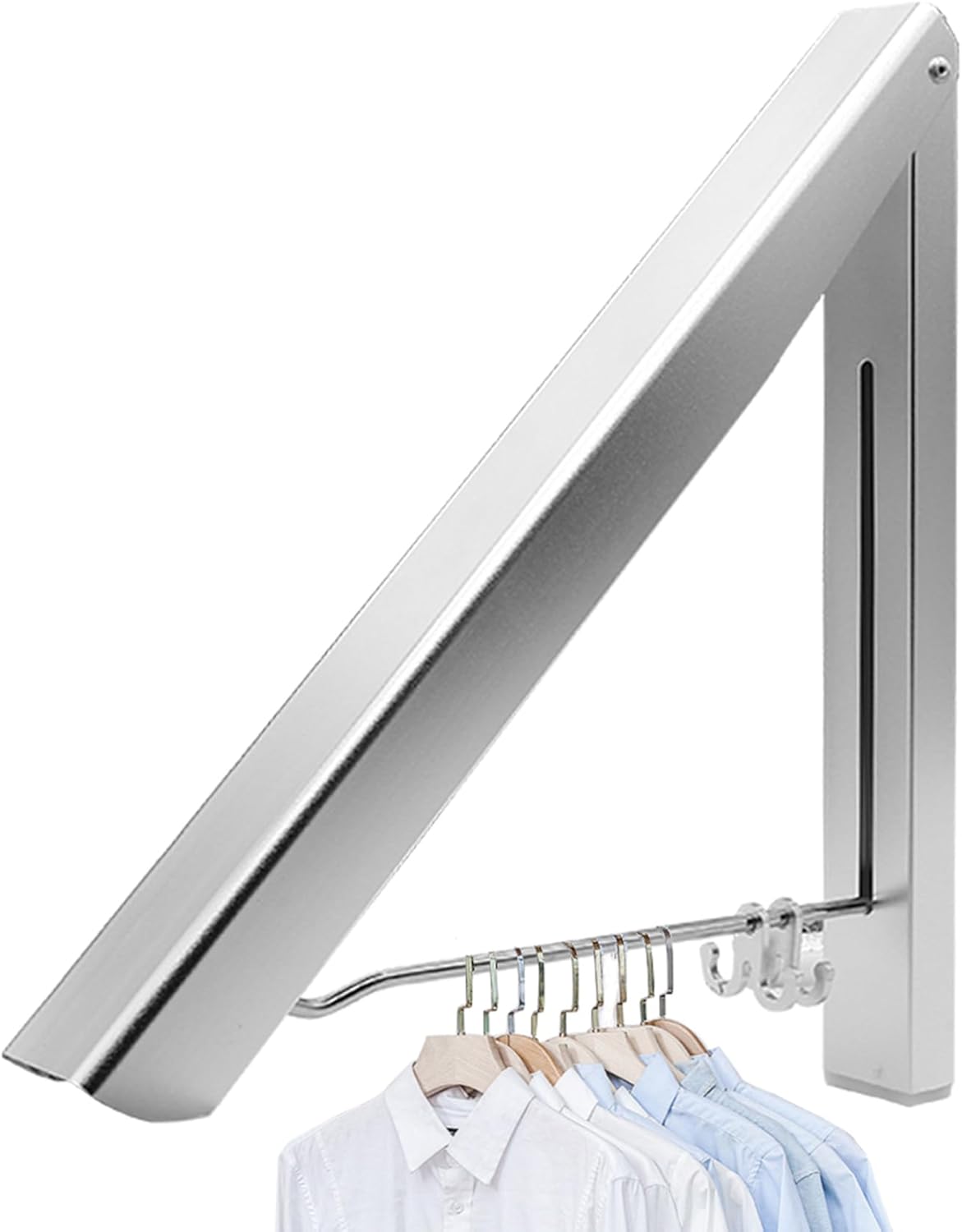 IN VACUUM Drying Racks for Laundry Foldable, Retractable Clothes Folding Indoor, Aluminium, Home Storage Organizer Wall Hanger for Clothes (1 Racks, Silver)