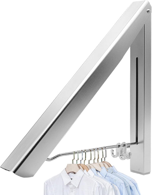 IN VACUUM Drying Racks for Laundry Foldable, Retractable Clothes Folding Indoor, Aluminium, Home Storage Organizer Wall Hanger for Clothes (1 Racks, Silver)