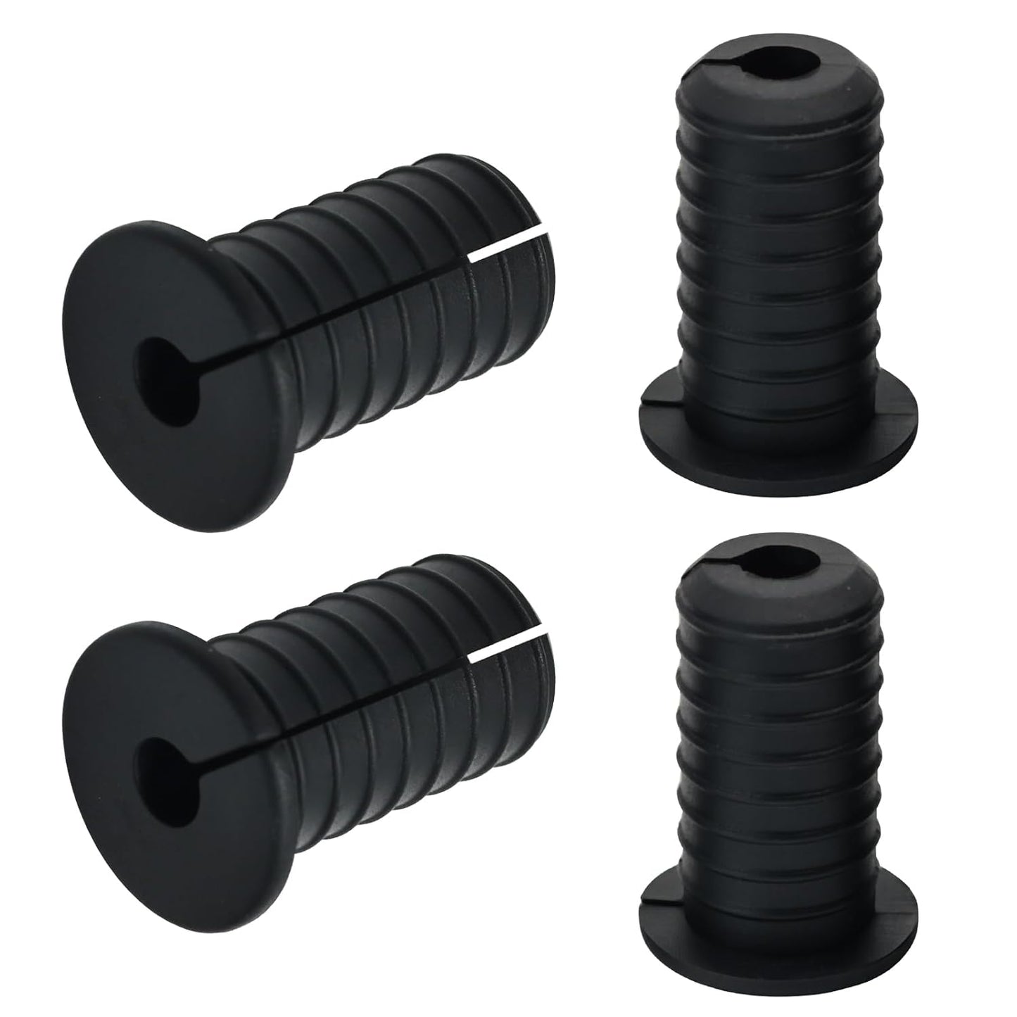 4pc Starlink Cable Grommet 3/4" Silicone Anti-Slip Wall Hole Pass Through Split Cable Bushings for TV Wire Ethernet Cord, Starlink Cable Routing Kit Accessories,38mm/1.5"Ht, Black
