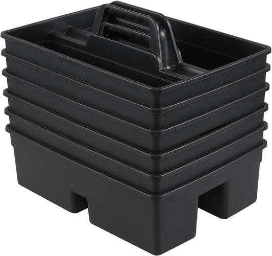6-Pack Plastic Cleaning Caddy Organizer with Handle, Carry Caddy for Cleaning Products