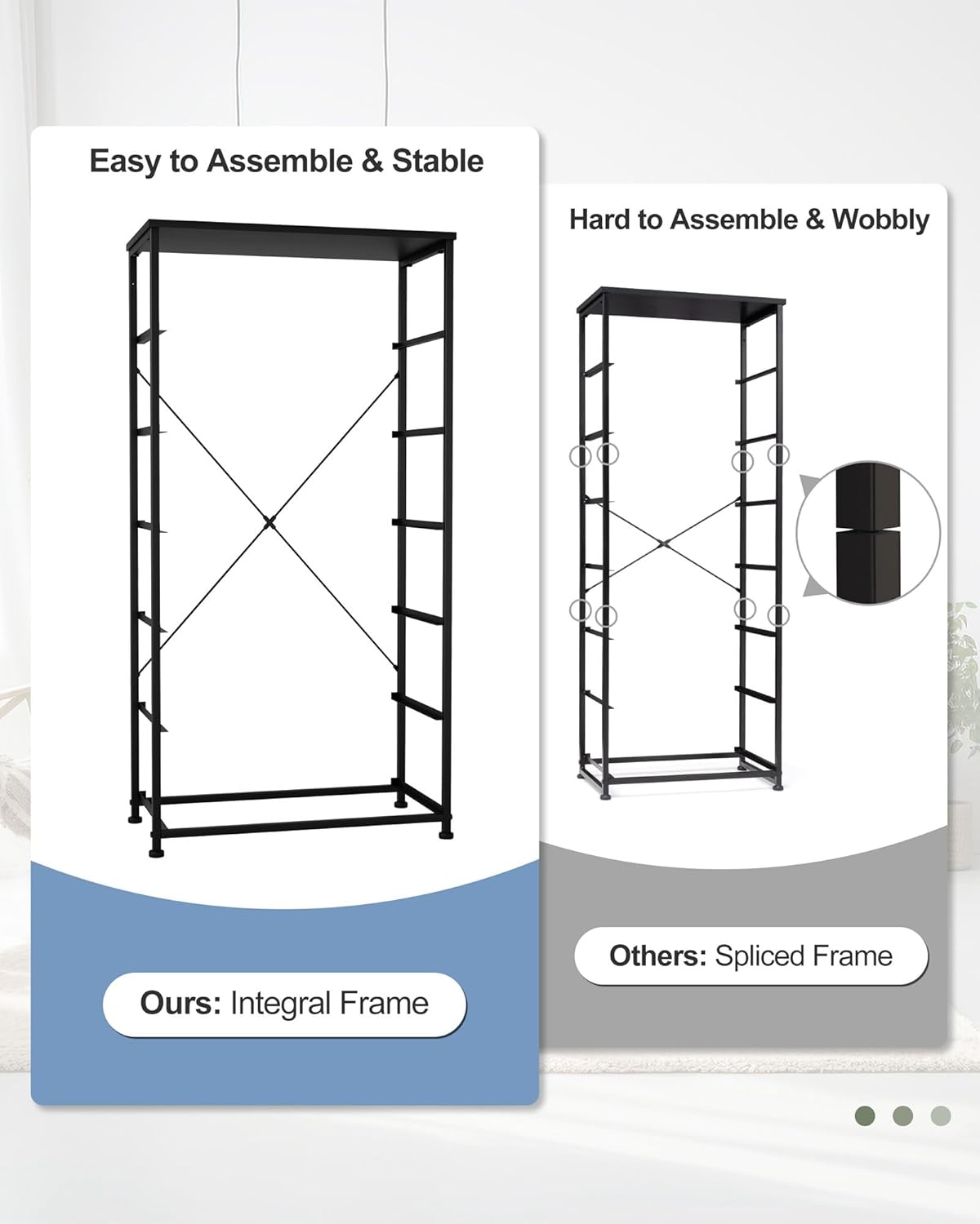 Crestlive Products Dresser for Bedroom with 6 Drawers, Tall Chest of Drawers, Black Dressers Bedroom Furniture, Storage Organizer Unit with Bins for Closet, Hallway, Living Room, Entryway